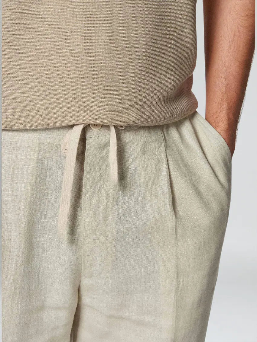 Derada | Linnen Broek - Beige - Derada