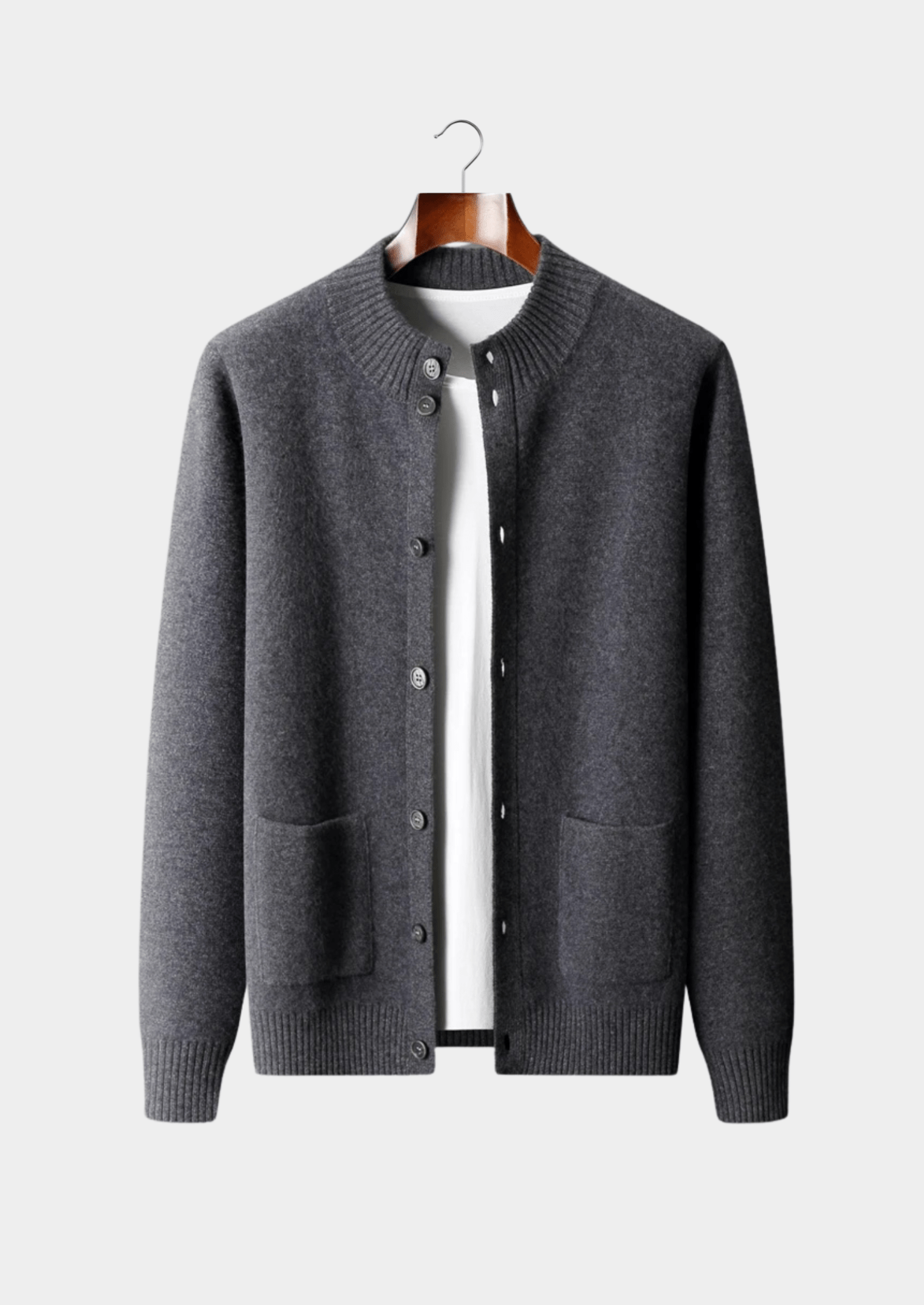 PREMIUM CASHMERE BUTTON CARDIGAN - Derada