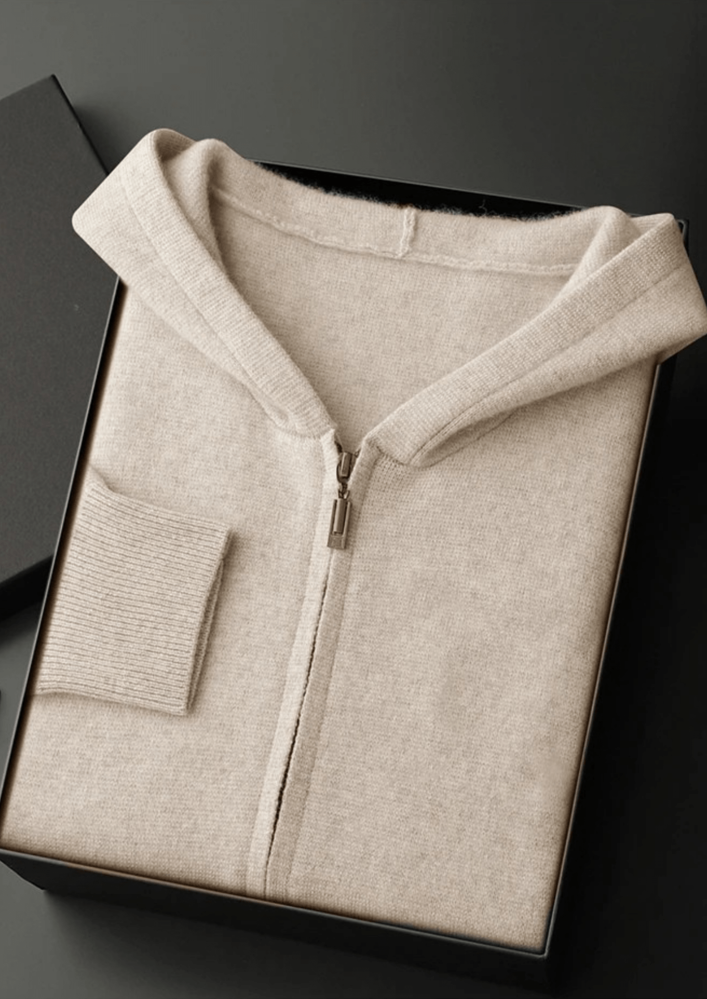 PREMIUM CASHMERE ZIPPER HOODIE - Derada