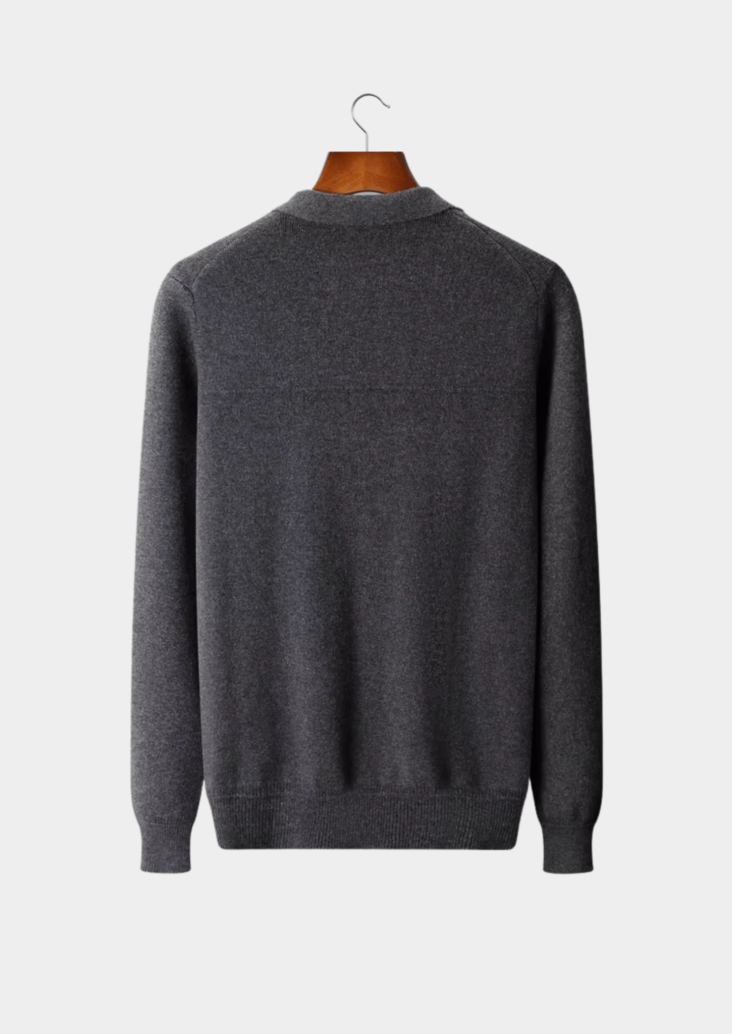 PURE EXTRA - FINE MERINO WOOL RIBBED POLO CARDIGAN - Derada