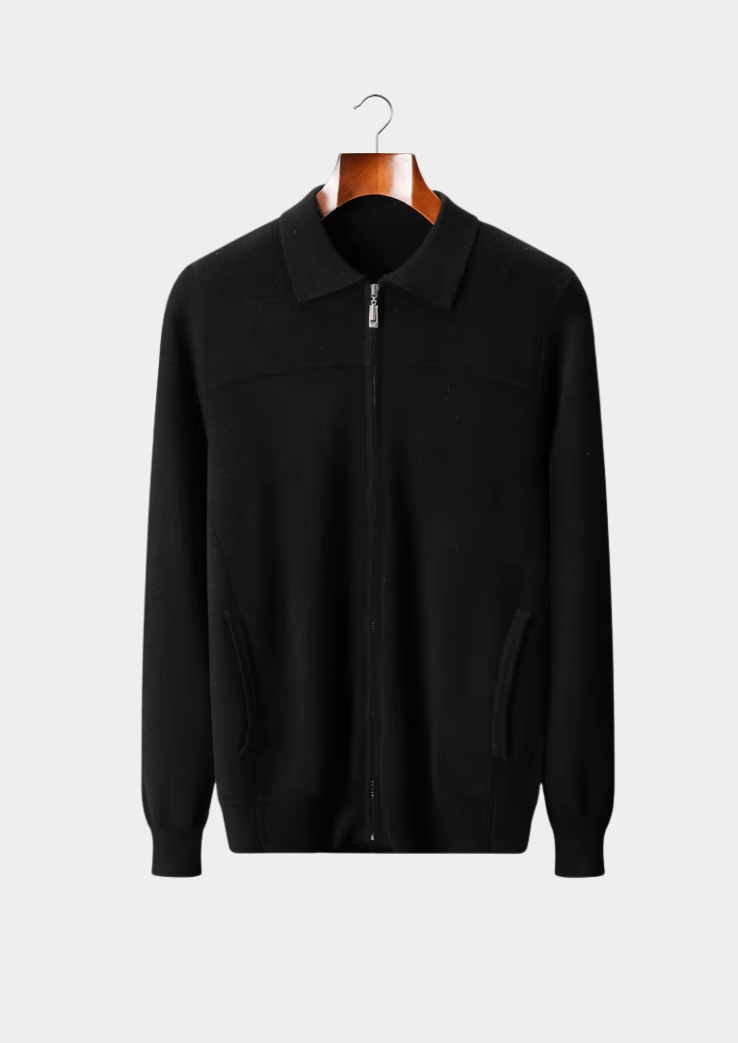 PURE EXTRA - FINE MERINO WOOL RIBBED POLO CARDIGAN - Derada