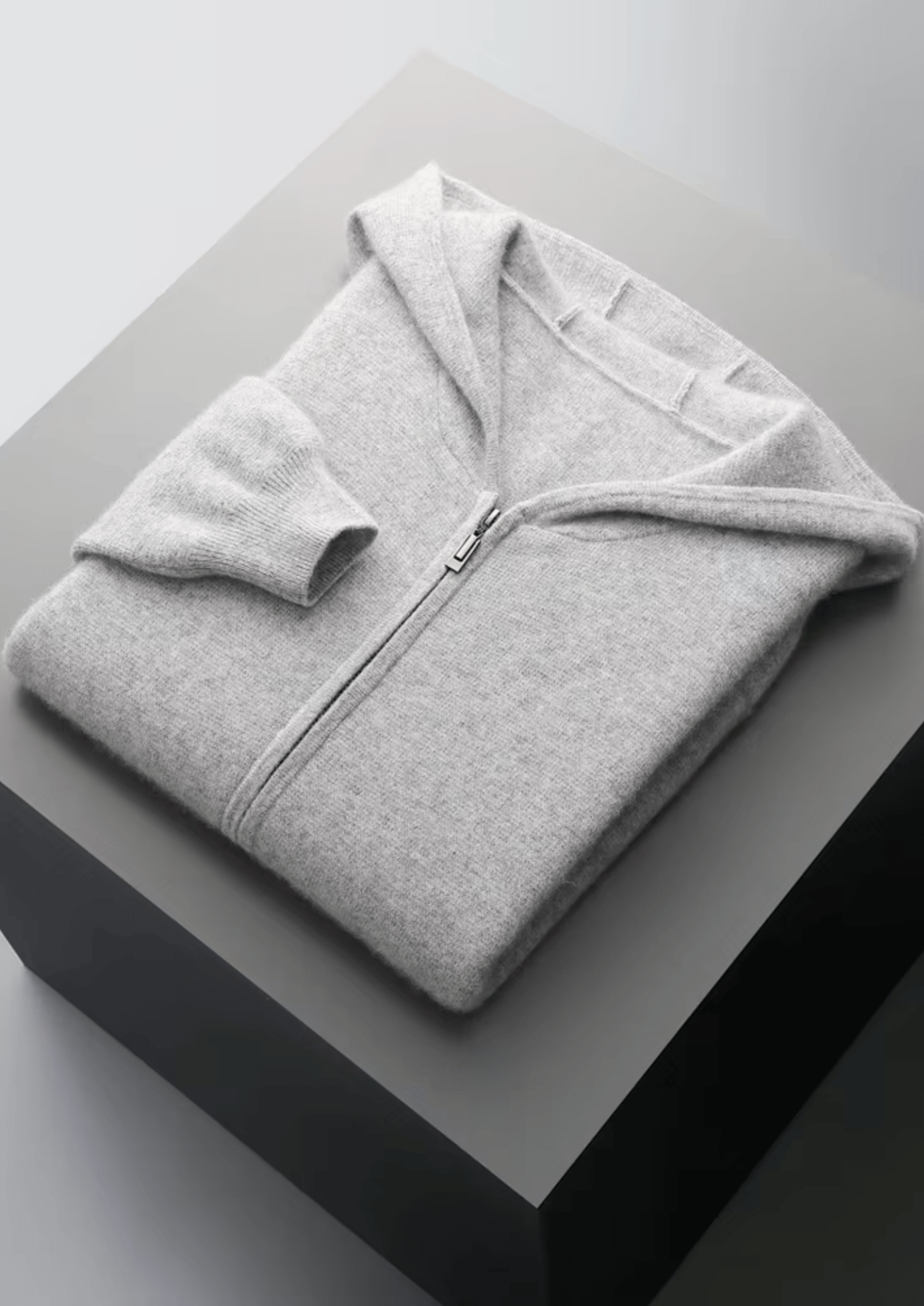 PURE EXTRA - FINE MERINO WOOL ZIPPER HOODIE - Derada