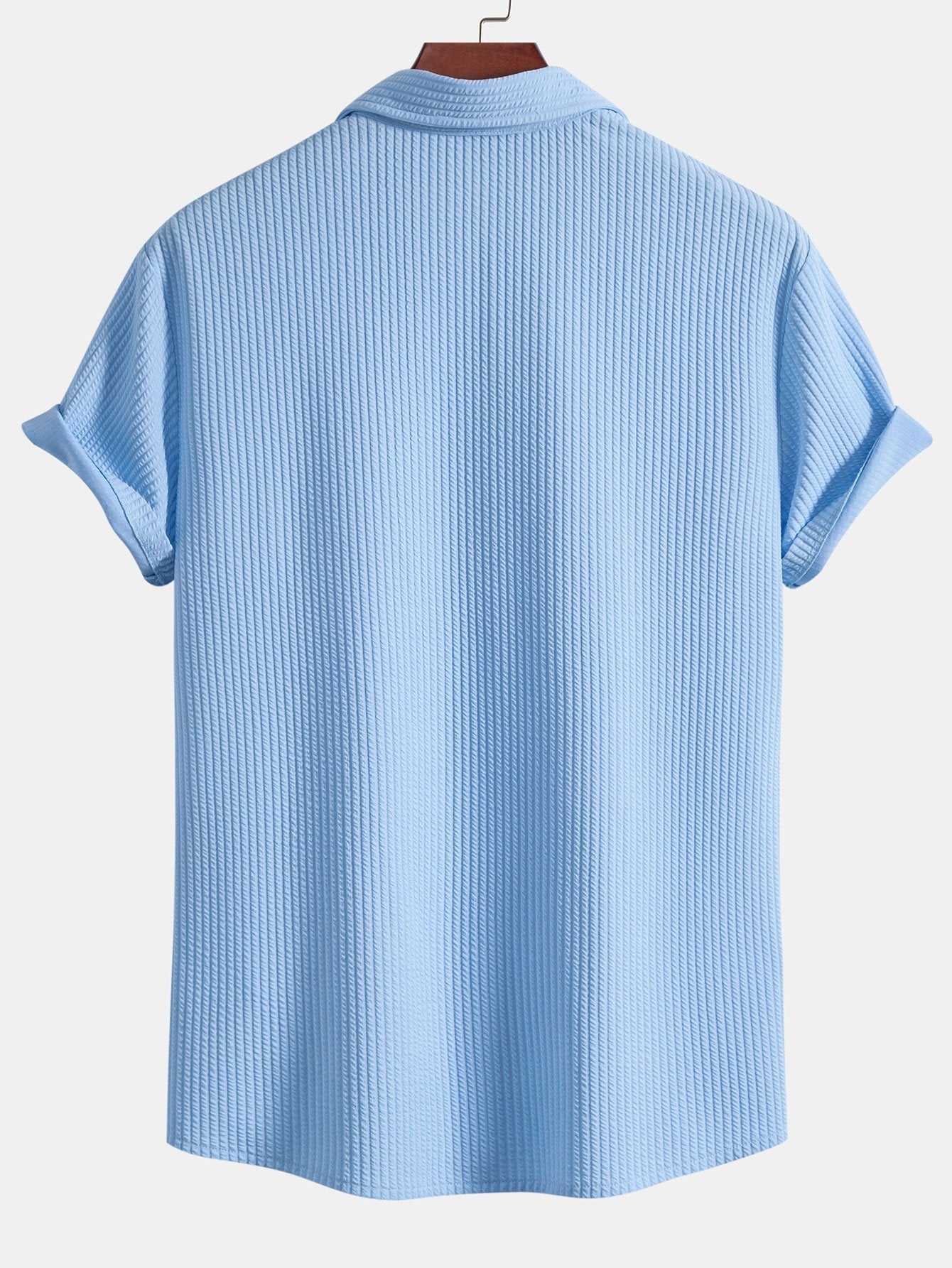 Derada | 3 - Pack Geribbeld Button - Up Comfort Shirt - Derada Fashion