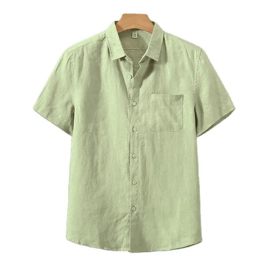 Derada | Cannes - Linnen Shirt Korte Mouw - Derada