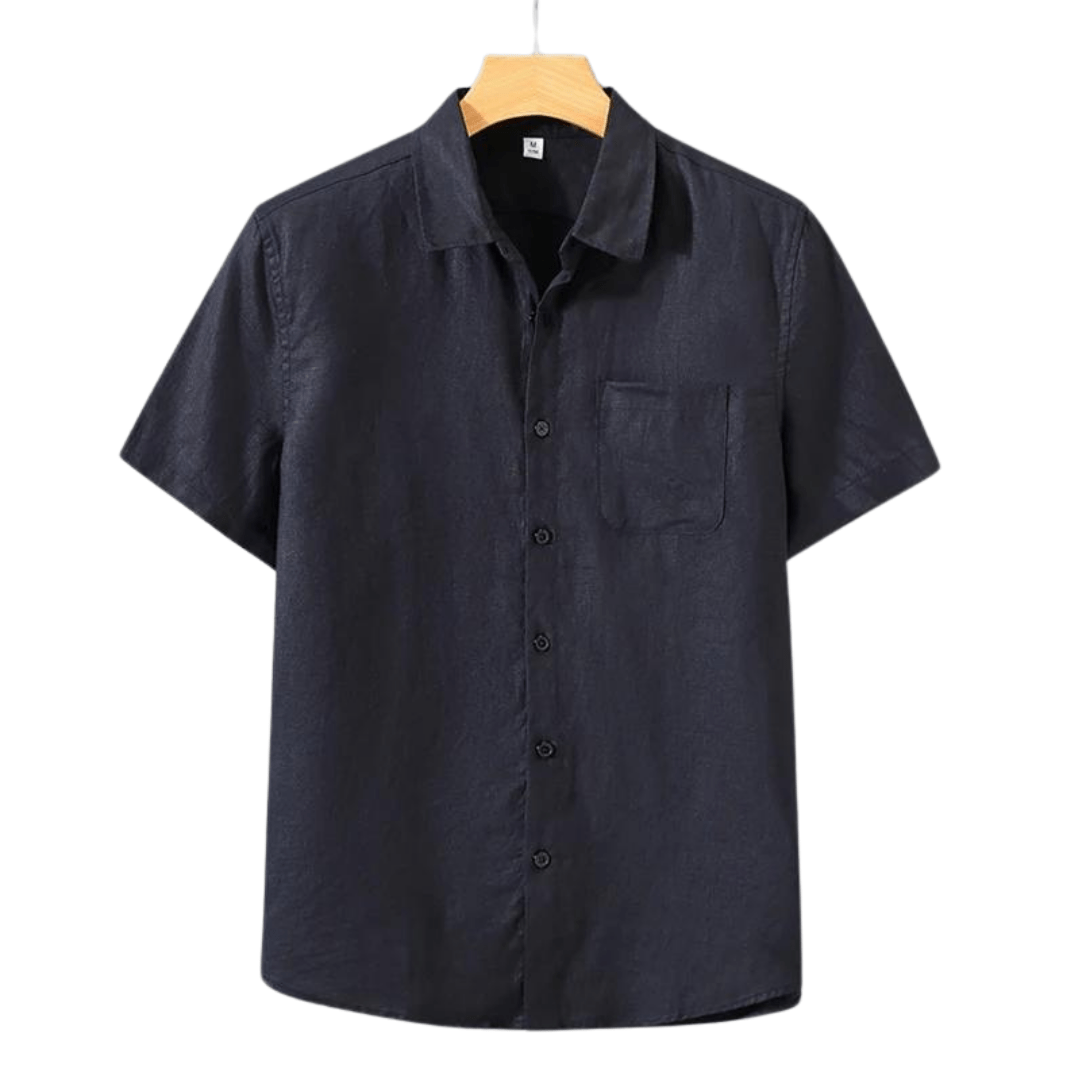 Derada | Cannes - Linnen Shirt Korte Mouw - Derada