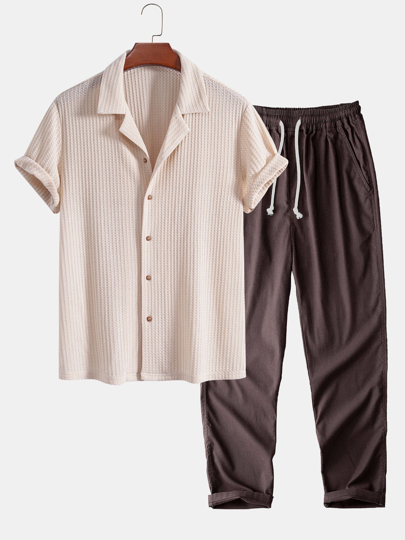 Derada | Gebreide Wafel Set - Derada Fashion