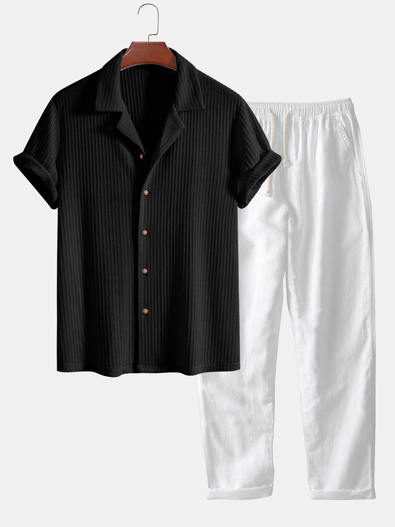 Derada | Gebreide Wafel Set - Derada Fashion