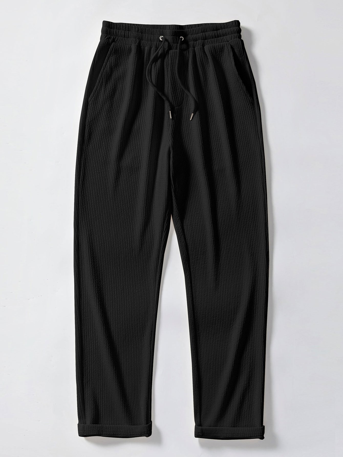 Derada | Geribbelde Straight Fit Broek - Derada Fashion