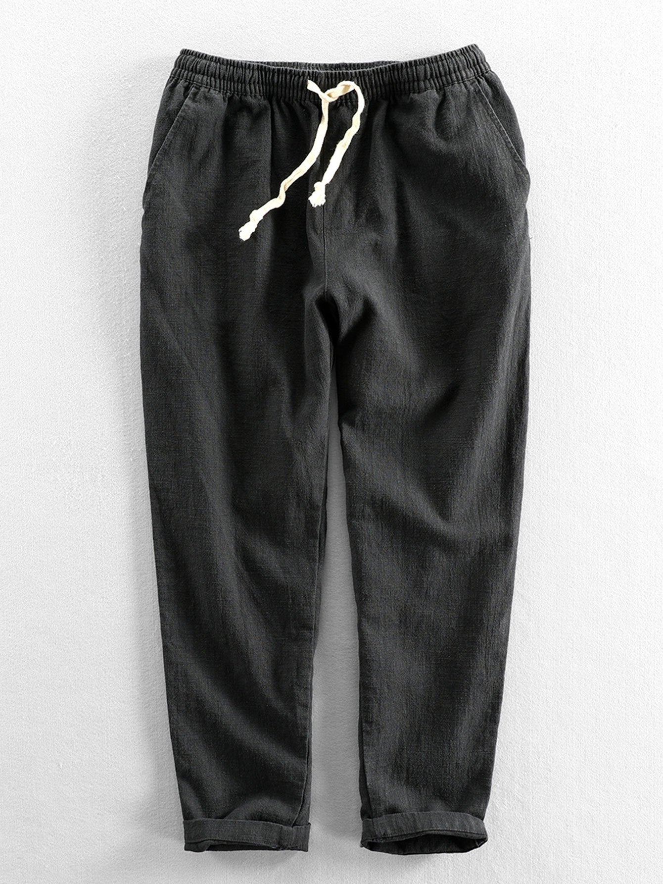 Derada | Linnen Blend Cropped Broek - Derada Fashion