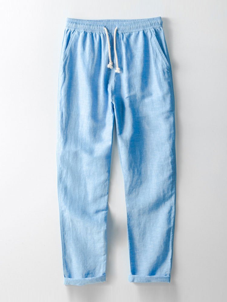 Derada | Linnen Mix Rechte Broek - Derada Fashion