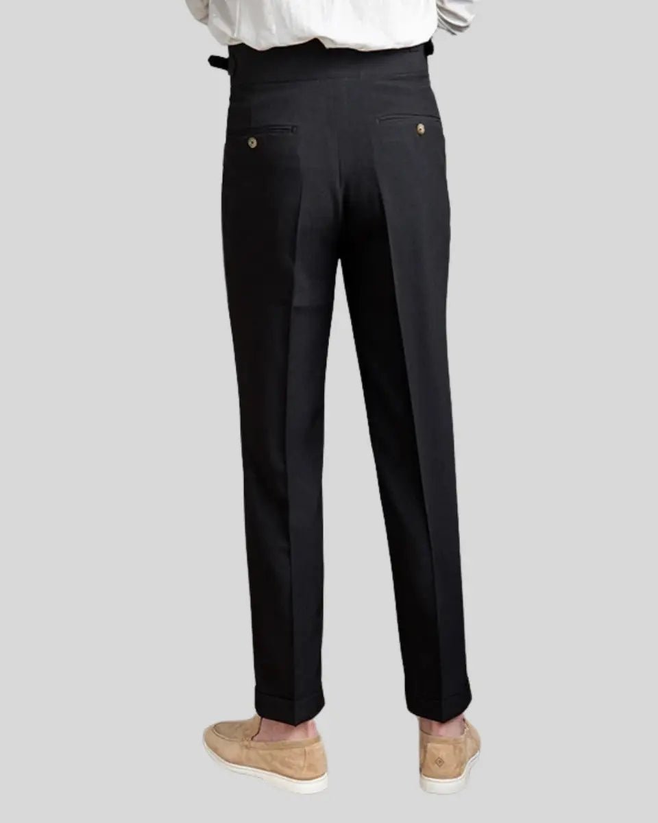 Derada | Oxford Geplooide Broek - Zwart - Derada